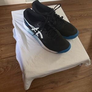 Asics Black and Blue Athletic Shoes